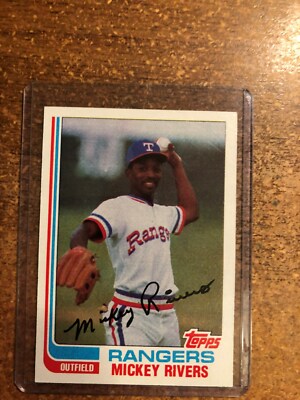 Mickey Rivers Rookie Card 1982 Topps Baseball # 704 Mickey Rivers & # 705 Mickey Rivers In Action ...