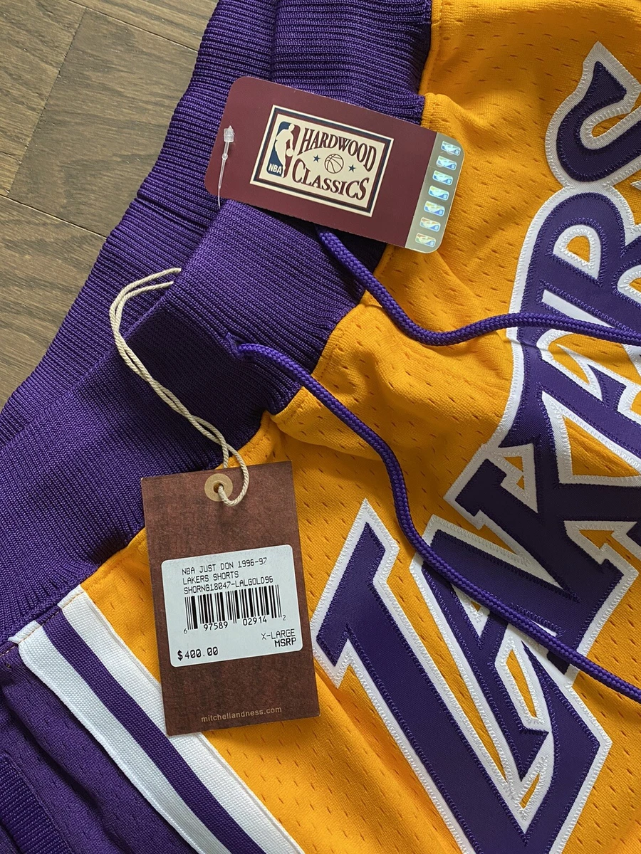 Authentic Just Don Mitchell & Ness Los Angeles Lakers 1996-97 Home Shorts XLarge