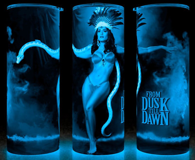 Glow in the Dark Dusk Till Dawn - Salma Hayek with Python Movie Cup Mug Tumbler