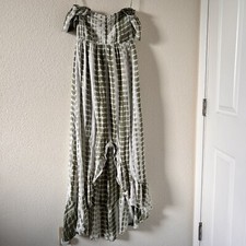 HYFVE Women’s Tie Dye Smock Off Shoulder Maxi Dress Size Medium NWT Cream Boho
