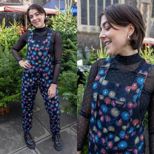 Salopette Femme En Coton Imprimé Fleur - Youlee - Taille Unique Ajustable - 6