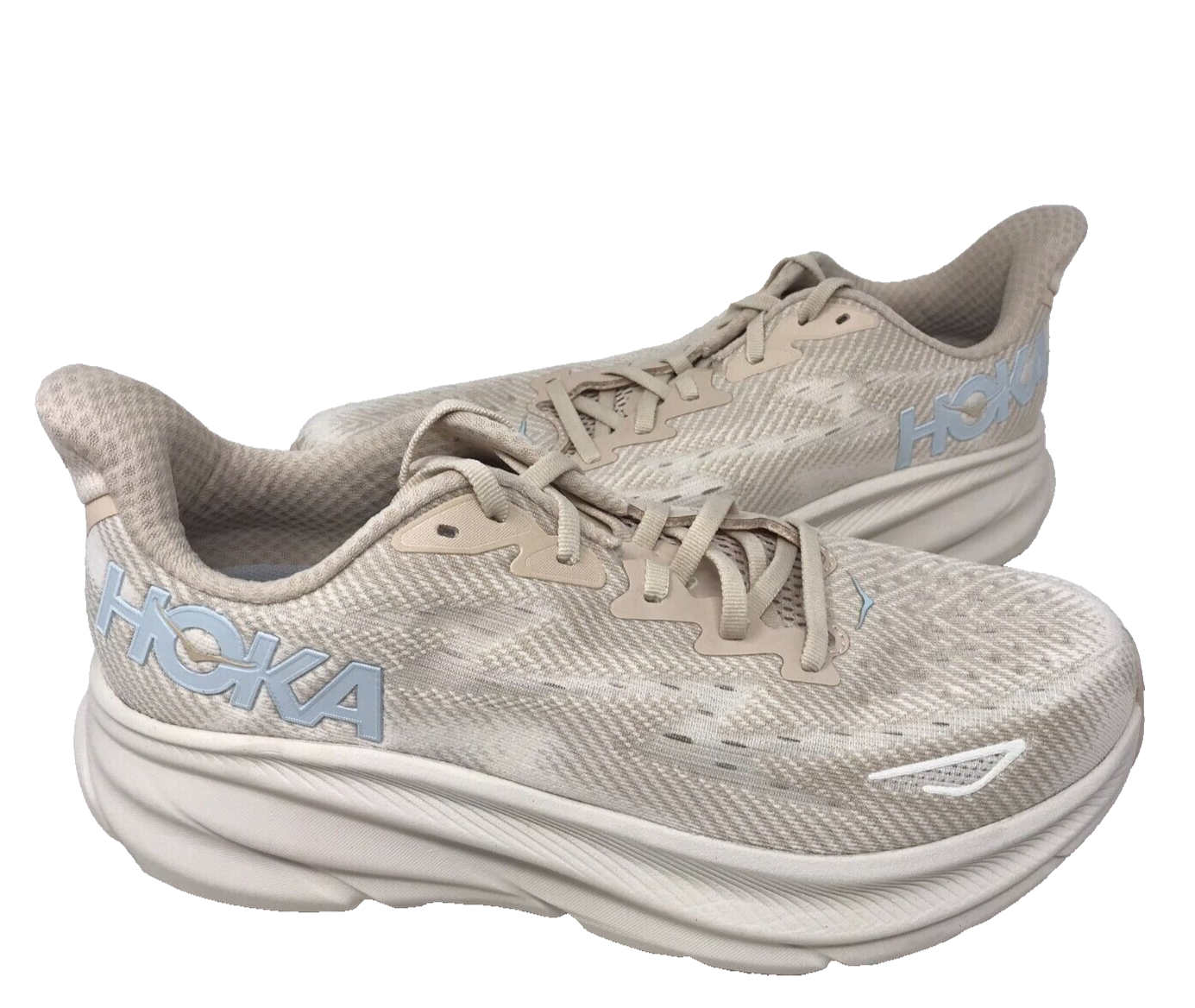 Hoka Men's Clifton 9 Shifting Sand / Eggnog Lace Up Sneakers Size9