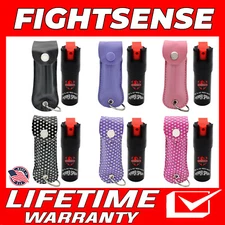 FIGHTSENSE MAXIMUM STRENGTH PEPPER SPRAY WITH KEY CHAIN FOR WOMEN  SELF DEFENSE