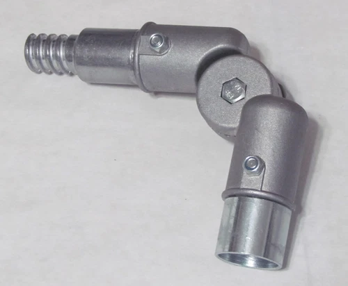 Metal Extension Pole Adapter - Euro  Internal Threads to Acme Male Threads. 2f