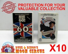 10x BETAMAX MOVIE SMALL CLAMSHELL SIZE B - CLEAR PLASTIC PROTECTIVE BOX