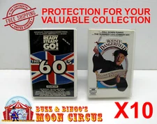 10x BETAMAX MOVIE SMALL CLAMSHELL (SIZE B) - CLEAR PLASTIC PROTECTIVE BOX