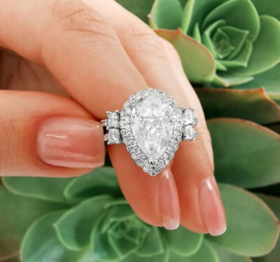 IGI Certified Lab-Grown/CVD Diamond Cocktail Women's Engagement Ring 14k Gold
