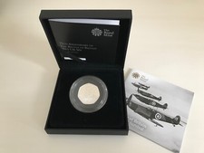 2015 SILVER PROOF BATTLE OF BRITAIN 5TH PORTRAIT FIFTY 50 PENCE COIN BOX COA