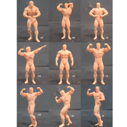 Unpainted 1/87 Miniature Muscle Men Figure Car Mini Sand Scenery Layout Diorama - Picture 1 of 1