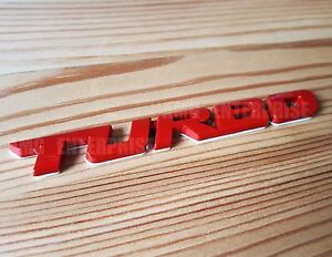 RED METAL CHROME 3D TURBO Emblème Badge Autocollant pour KIA PICANTO Niro CARENS SOUL