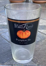 POST ROAD PUMPKIN ALE 16 Ounce Beer Pint Glass BROOKLYN BREWERY, New York