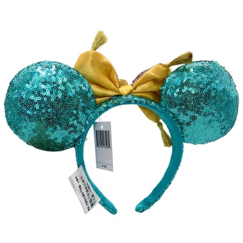 Palace Glitter Minnie Ears Diamonds Queen Disney Parks Green Headband - Picture 8 of 8