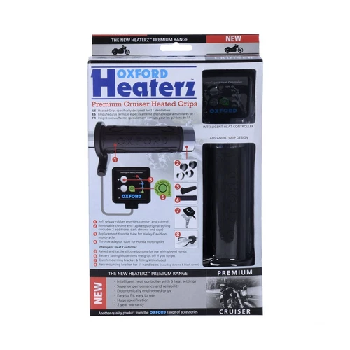 Oxford Hot Heizgriffe Premium Cruiser Motorrad Custom 1" Bars EL800