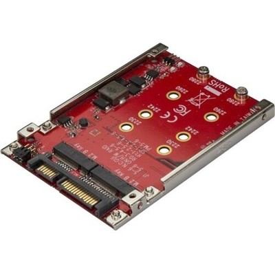 Dual-Slot M.2 to SATA Adapter - M.2 SATA Adapter for 2.5'' Drive Bay - M.2