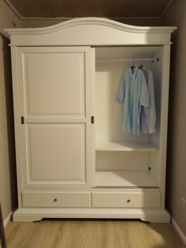 ARMADIO ANTE SCORREVOLI BIANCO OPACO CLASSICO ARTE POVERA cm 180x67x225H - Photo 7 sur 7