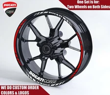 Ducati CORSE Wheel Stickers Decals RIM STICKER SET Corse 959 1098 1198 PANIGALE