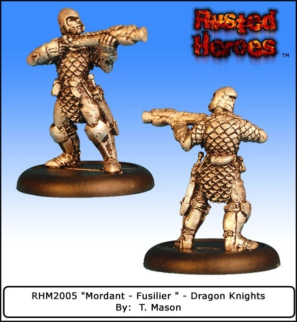 Rusted Heroes RHM2005 Mordant Fusilier (Caballeros Dragón) Pistolero Miniatura Foto 2 de 2