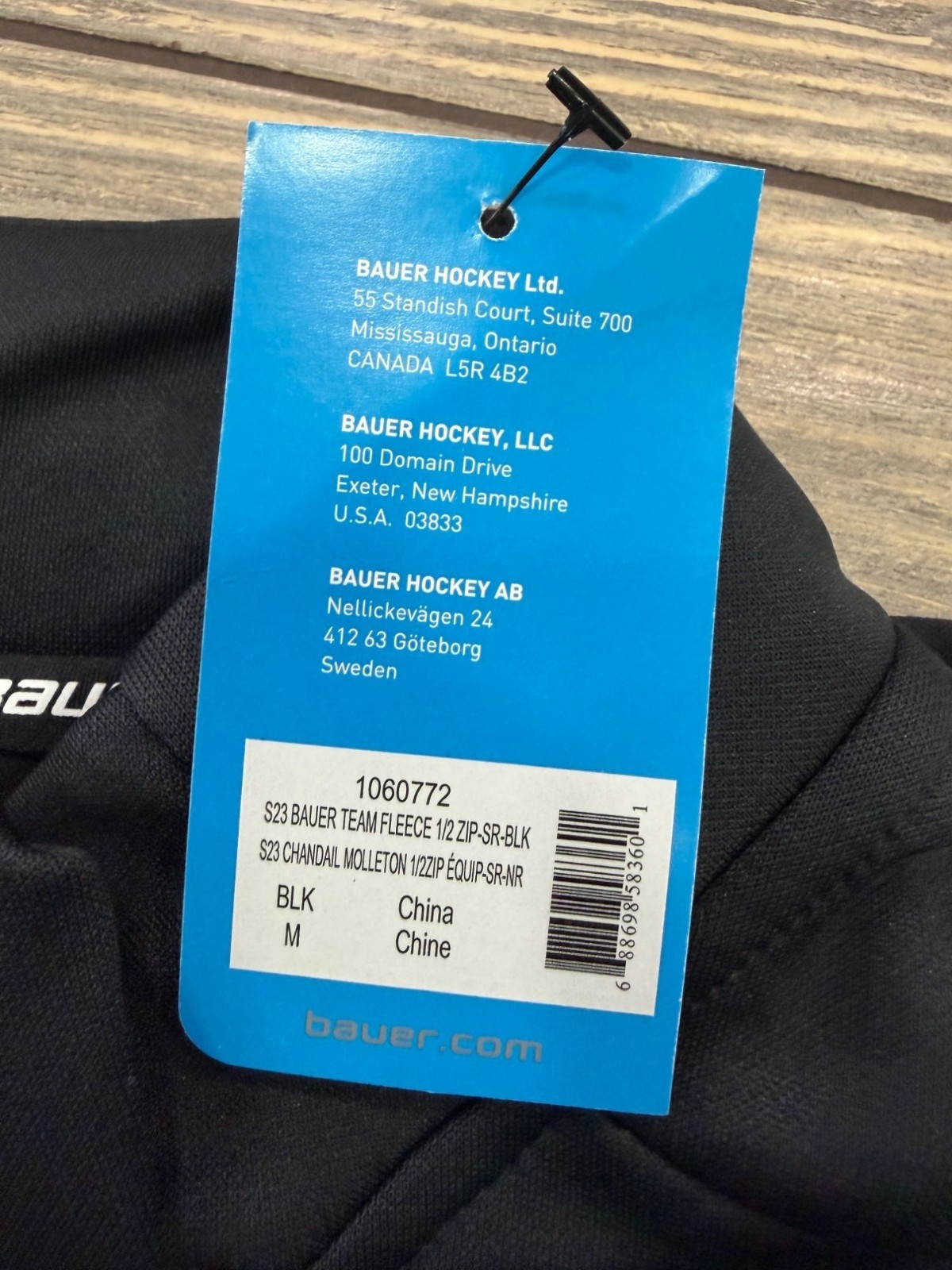 Bauer Team Black Half Zip Performance Fleece Pull… - image 5