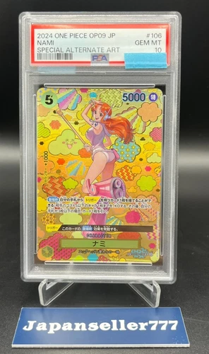 PSA 10 Nami SR-SPC OP08-106 Emperors in the New World ONE PIECE Card Japanese