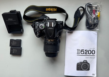 Nikon D5200 DSLR, 18-55mm Lens, 2 Batteries Charger .LOW 6K Shutter.  Excellent