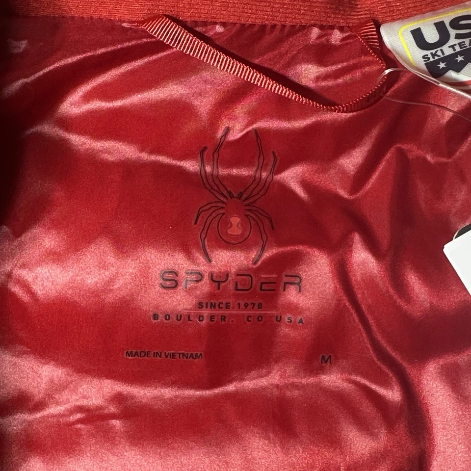 Chaqueta acolchada Spyder Timeless Down para mujer mediana equipo de esquí de Estados Unidos roja Foto 3 de 4