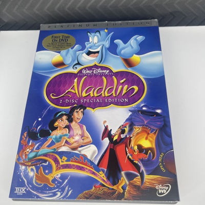 #ad #ad Disney Aladdin Platinum Edition 2 Disc DVD 2004 THX Slipcover $9.51