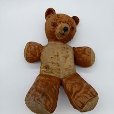 Vintage 1930s 40s Teddy Bear 16" Excelsior Stuffed Mohair Plush Antique Toy