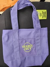 Trader Joe's Trick Or Treat Canvas Tote Bag - Purple Halloween New 2025