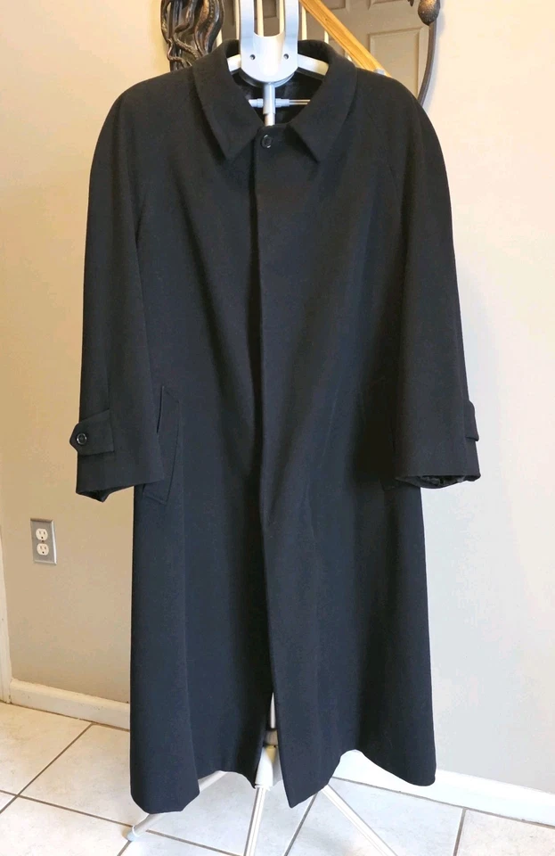 Abrigo de lana Tallia Uomo Loro Piana para hombre Storm System negro 3XL grande alto ITALIA Foto 3 de 4