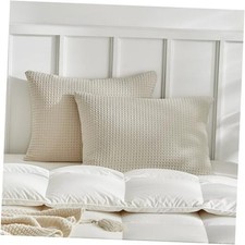 Waffle Weave Pillowcases Queen Size 2 Pack Pillow 20" x 30" Pack of 2 Khaki