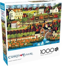 - Charles Wysocki - Honey Pumpkin Valley - 1000 Piece Jigsaw Puzzle for Adults -