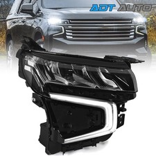 Full Led Headlight For Chevy Tahoe Suburban 2021-2024 Passenger W Led Module
