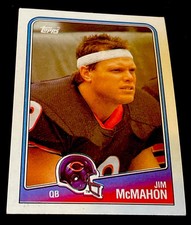 1988 Topps Jim McMahon #69 Chicago Bears Super Bowl/ College Football HOF Award