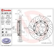 BREMBO 2x Bremsscheibe vorne Ø380 mm beschichtet für Mercedes-Benz SL R230 55