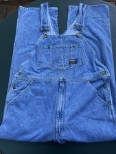 Vintage OshKosh Vestbak Denim Overalls Men  s 38  x32  Carpenter Workwear USA