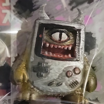 Monster Fantasy Plastic Figurine Gray Horns Single Eye Collectible