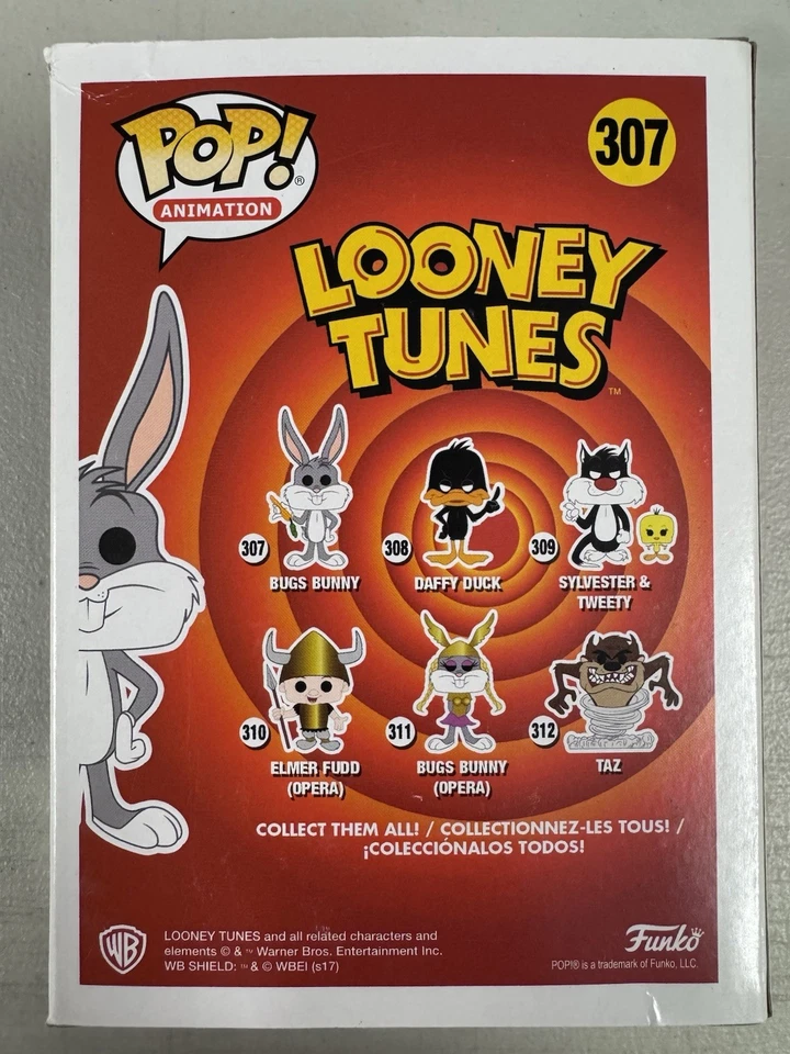 Bugs Bunny (Flocked) 307 ~ Looney Tunes ~ Funko Pop Vinyl + FREE POP PROTECTOR - Image 3 of 4