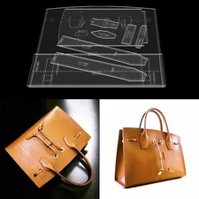 DIY Leather Tote Shoulder Bag Acrylic Paper Pattern Template Craft Stencil Tool