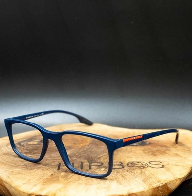 Prada Linea Rossa Herren Brille Eyeglasses Brillengestell VPS 01L TWY-1O1 Blau