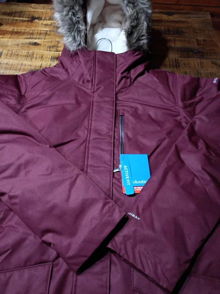 Womens Columbia Suttle Mountain Long Omni Heat Hooded Jacket Sz Small (Lg Photo) - Image 3 of 4