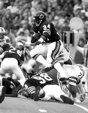 Chigaco Bears Walter Payton 1982 Running Black And White 4x6 Photo Print