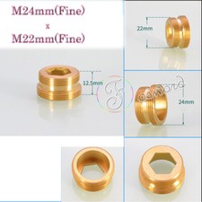 Faucet Adapter Brass Male M24 x M22 Fine Thread Tap Aerator Connector Pack of 2