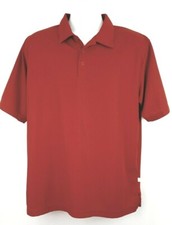 Nike Golf Polo Shirt Men Size Large Dri Fit Dry Short Sleeve 3 Button Dark Red L