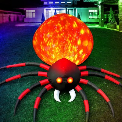 10FT Halloween Inflatables Spider Outdoor Decoration for Yard Giant Blow Up C...