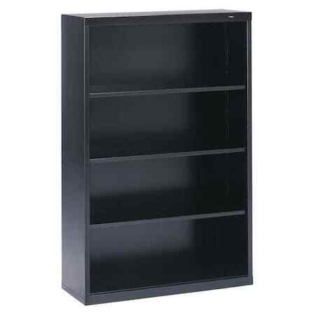 Tennsco B-53Bk 4-Shelf Stationary Bookcase, 52"X34-1/2" Black