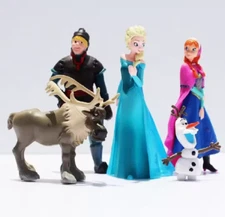 FROZEN CHARACTERS (5 FIGURES) 2.5" TO 4" HIGH-PVC-NEXT DAY FREE SHIPPING