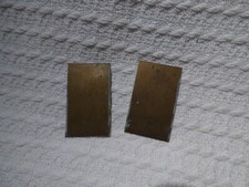 2 x Antique Brass Carriage Clock Case Side Panels 68 x 40mm Parts