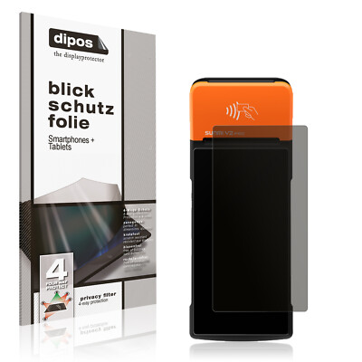 Schutzfolie für Sunmi V2 Pro mit Sichtschutz Blickschutz Folie