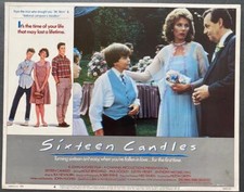 Paul Dooley Carlin Glynn Justin Henry  SIXTEEN CANDLES  1984 org lobby card 2682