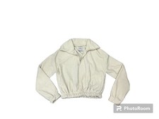 Urban Outfitters Cream Cropped Sherpa Pullover 1/4 Zip Size XS